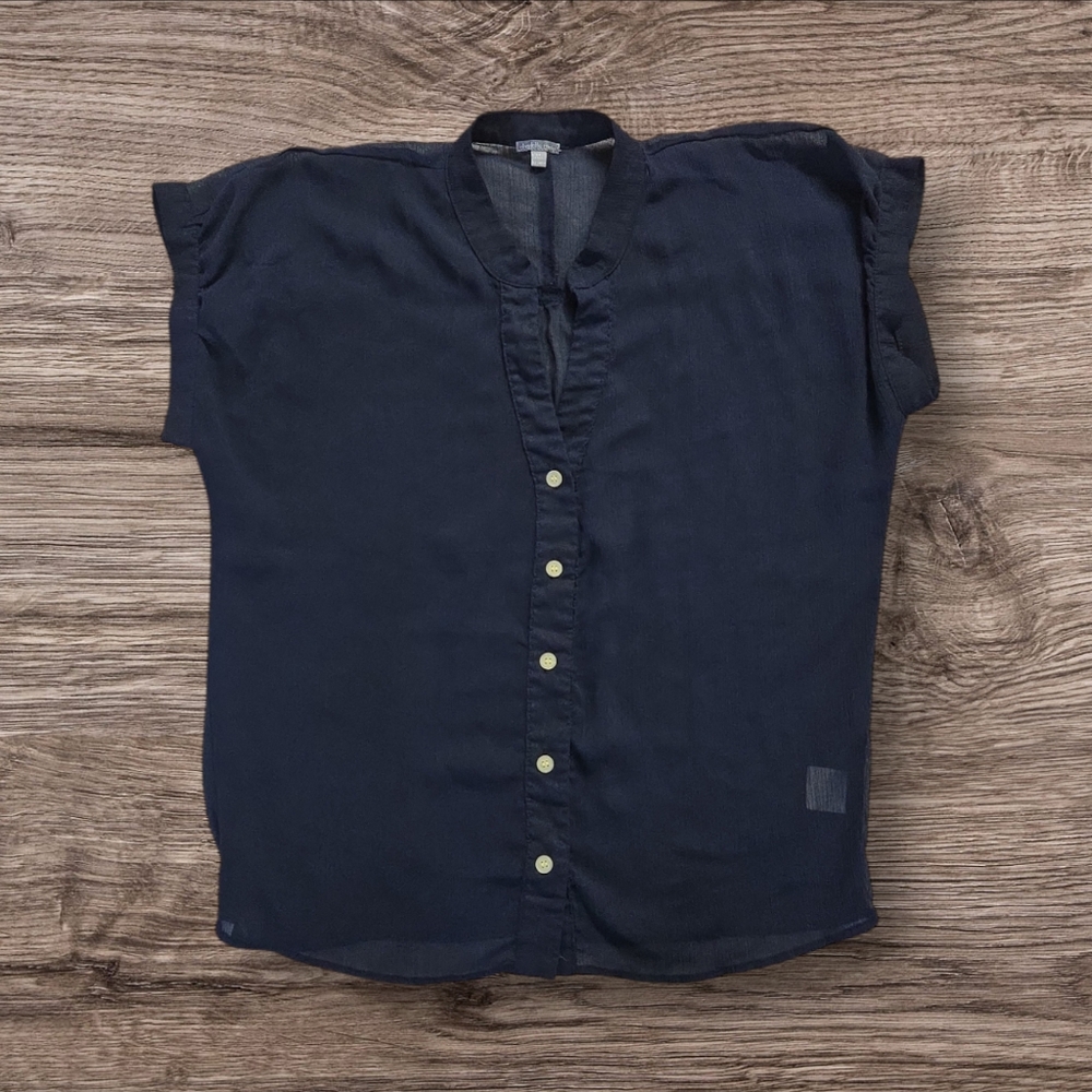 Charlotte Russe Navy blue sheer top